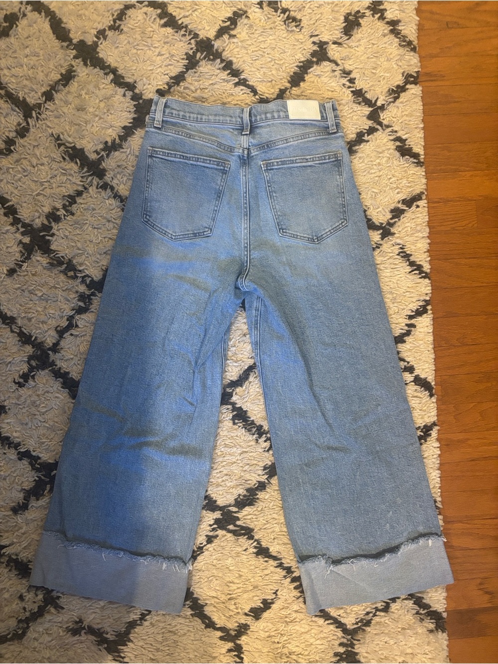 pistola Light Blue Wide-Leg Cuffed Jeans - Picture 4 of 4